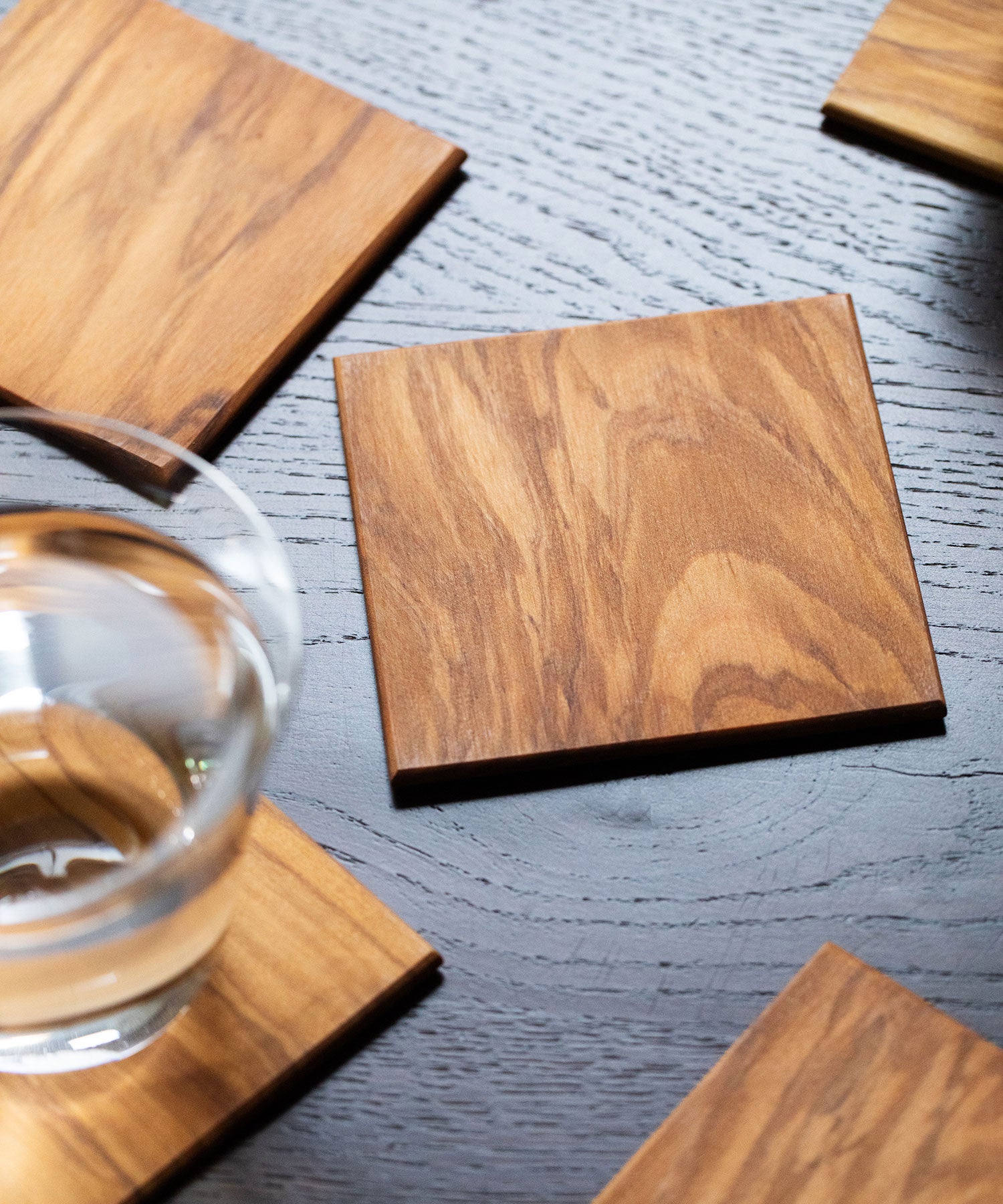 Arte Legno (アルテレニョ)スクエアコースター オリーブウッド