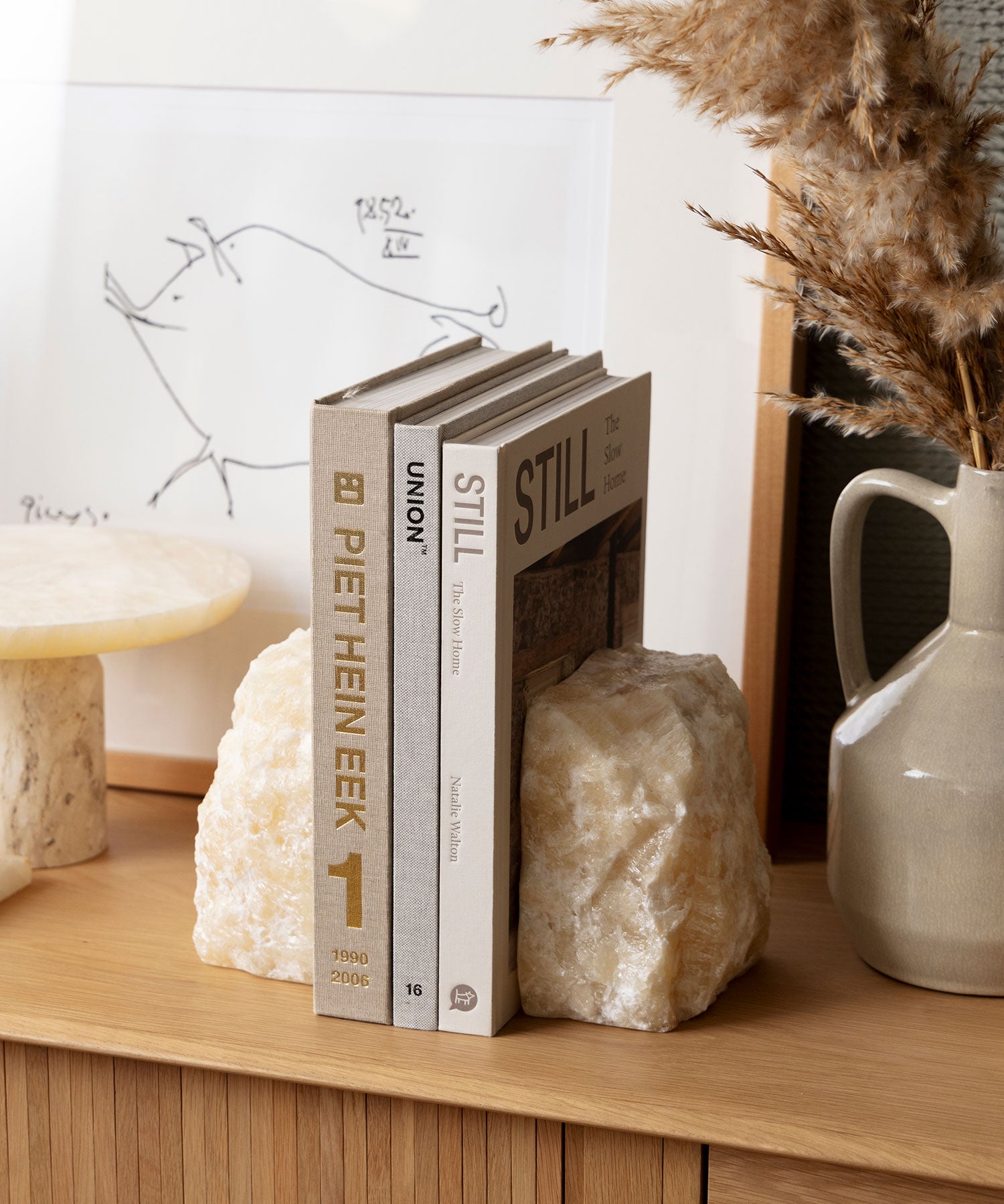 Sankara.マーブルブックエンド | 天然オニキス製の洗練された