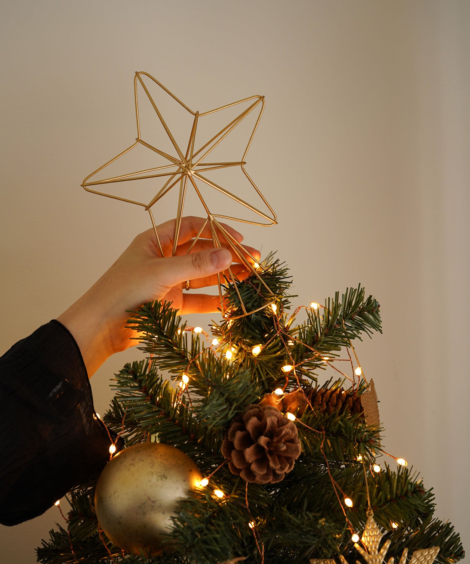 shesay 星のワイヤーツリートップ 志成販売 クリスマス飾り 星