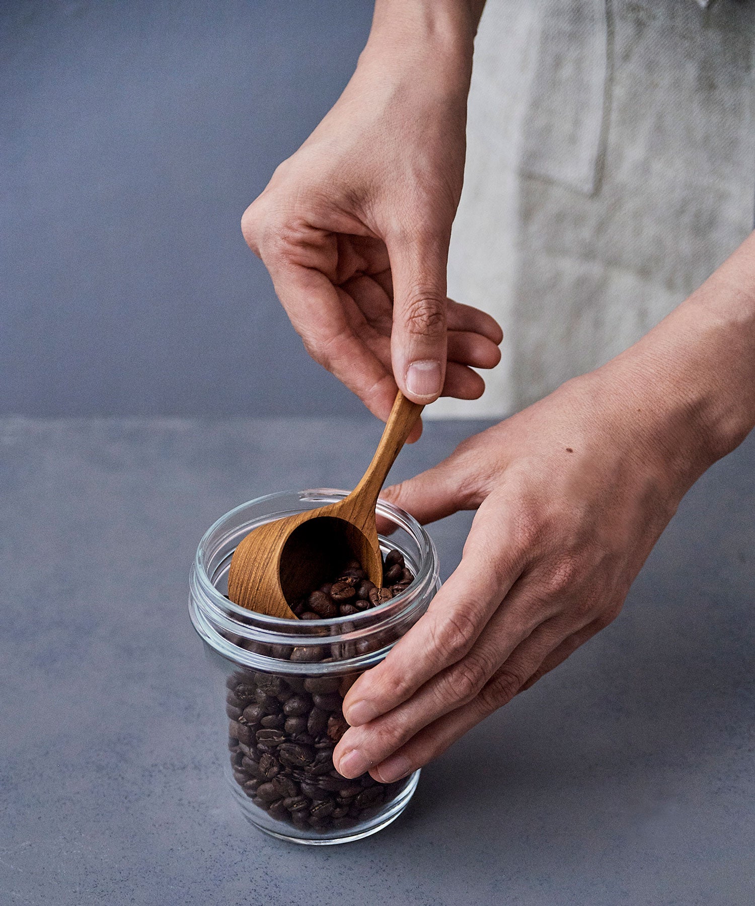 アンティークセル缶＆コーヒー豆専用の木スコップ - 雑貨