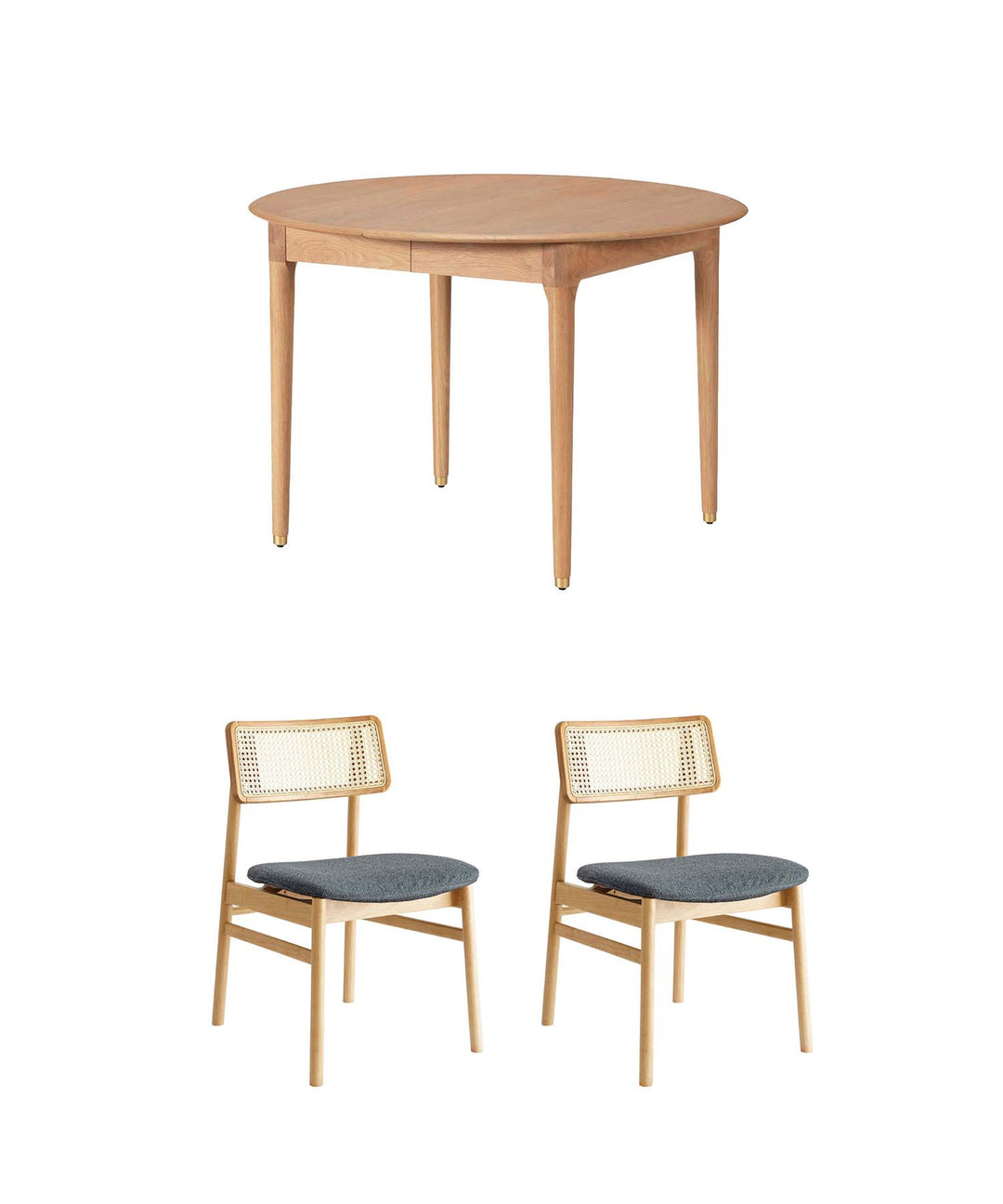 JULIE ラウンドエクステンションダイニングセット｜伸長式テーブル