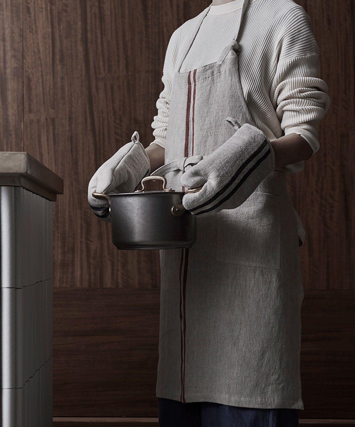 Wストライプミトン