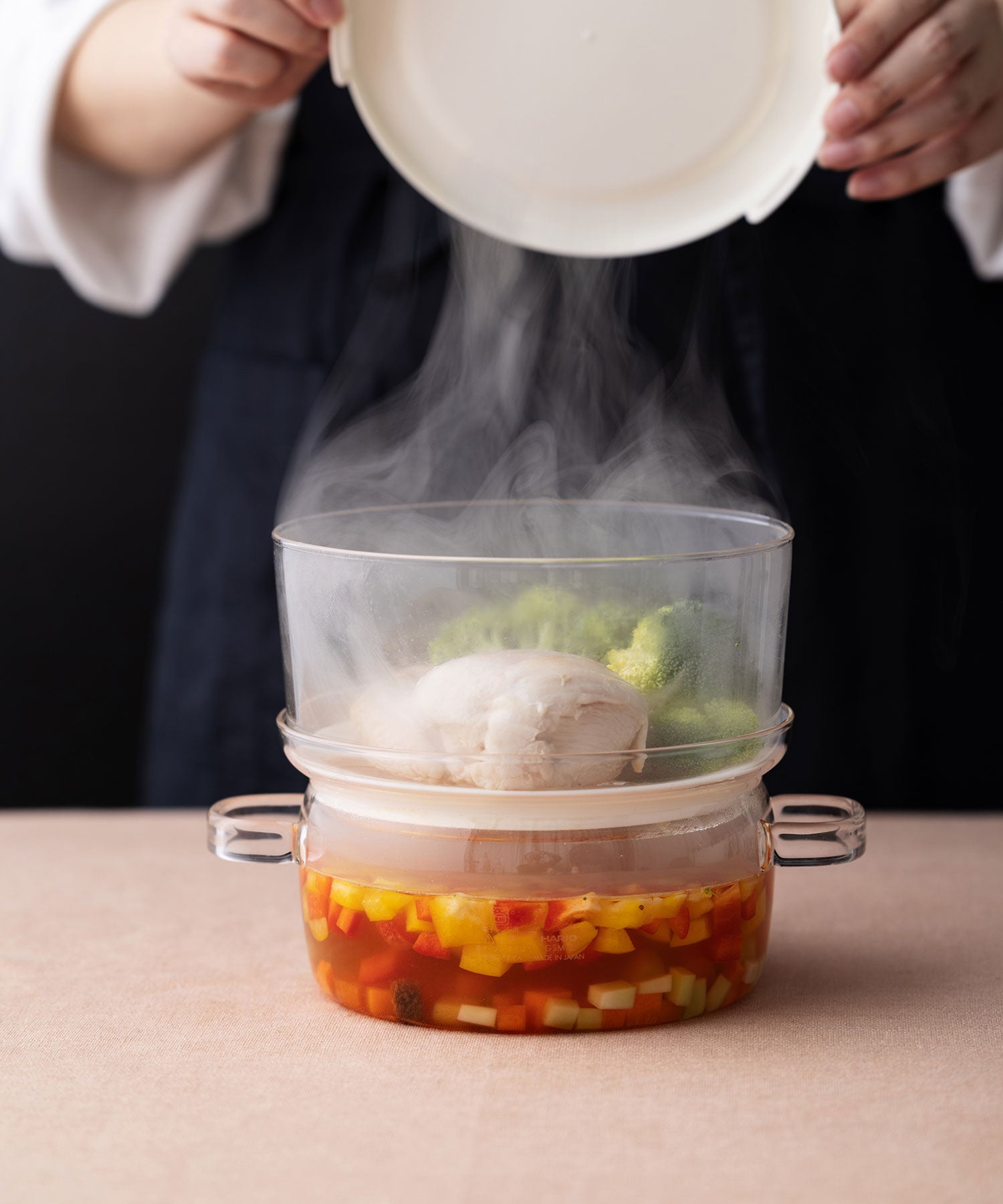 ガラスのせいろ蒸し器