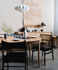 JULIE ROUND EXTENSION DINING TABLE WHITE OAK