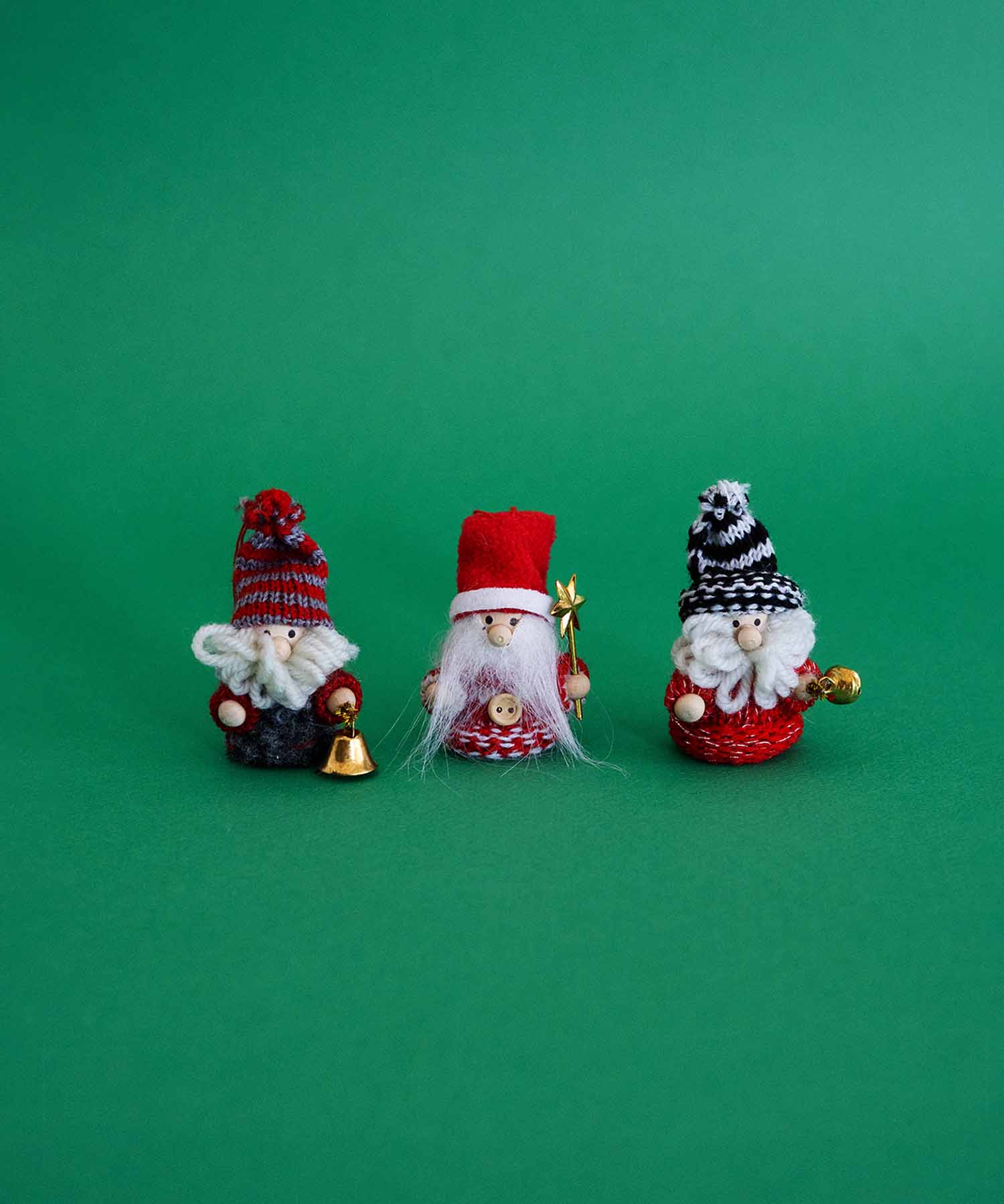 ノースクリスマスオーナメント ニットサンタ（3個セット）