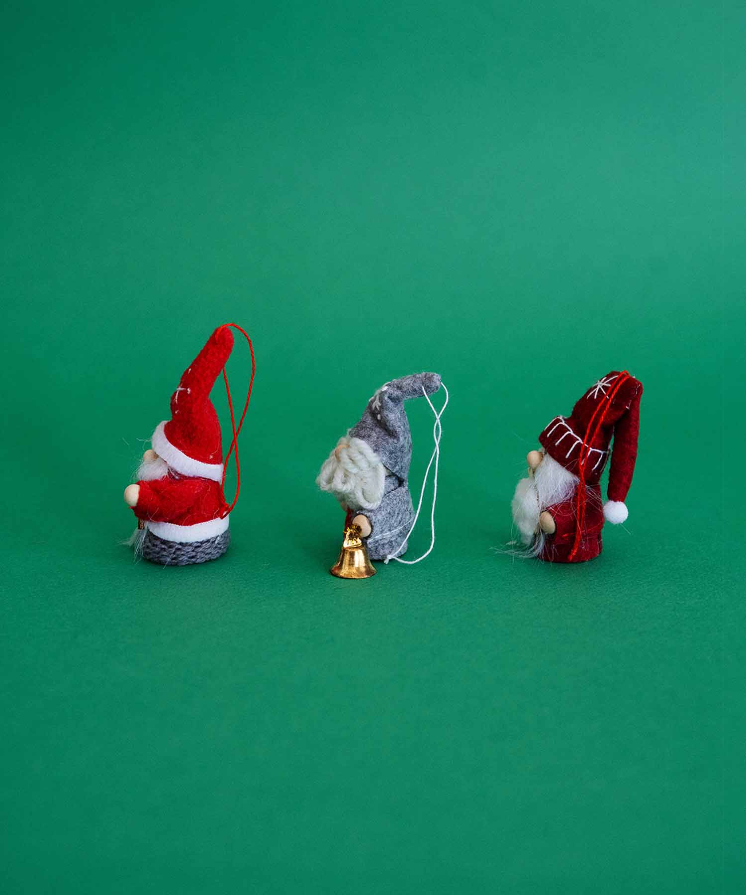 ノースクリスマスオーナメント コーンハットサンタ（3個セット）