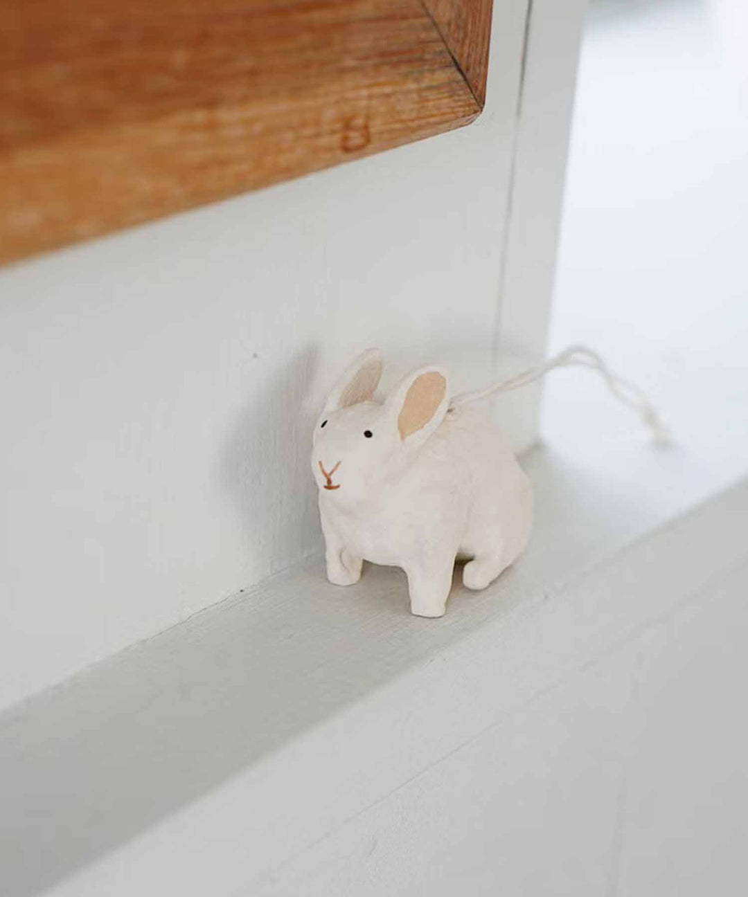 ペーパーマッシュオーナメント ウサギ｜ハンドメイド紙細工の素朴な
