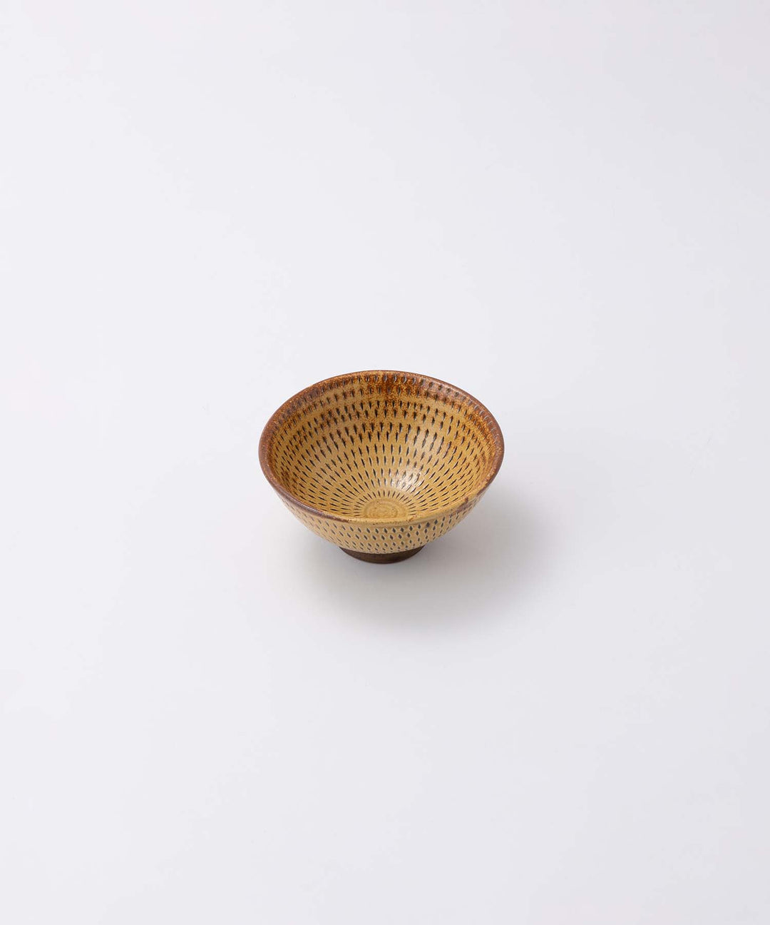 小石原焼 飯碗 導化釉｜伝統技法「飛び鉋」と落ち着いた薄褐色が美しい