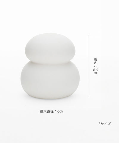 半磁器LEDライト　雪だるま