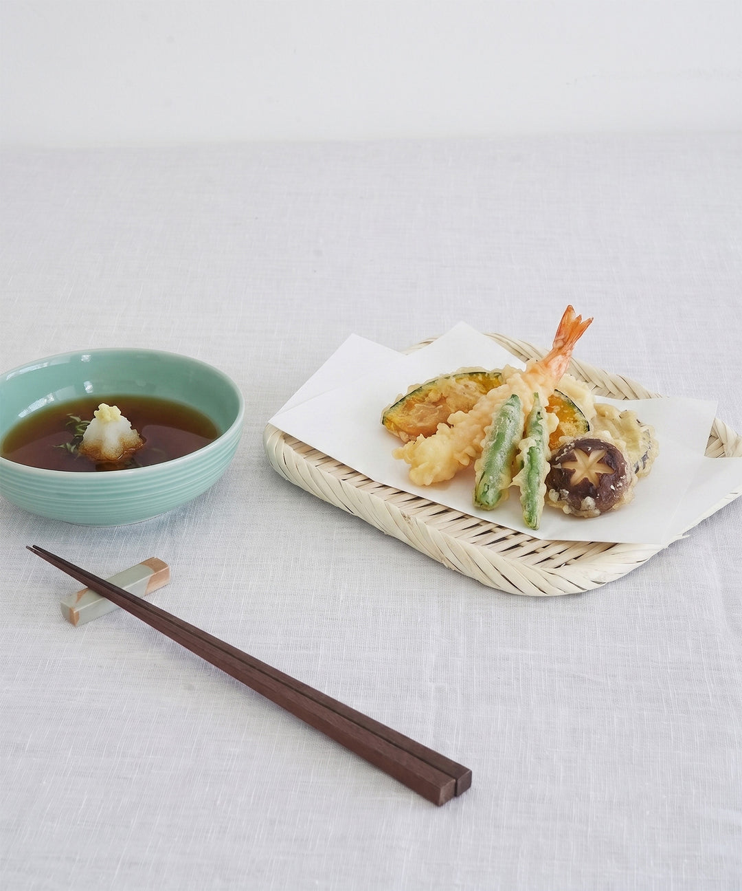 長角盆ザル 並｜お蕎麦の水切りや盛り付けに最適な天然竹編みの
