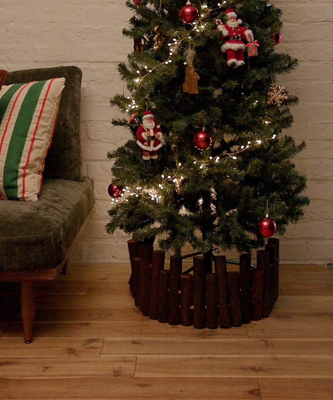 ウッドフェンス｜クリスマスツリー 丸太 足隠し 足元隠し 脚隠し