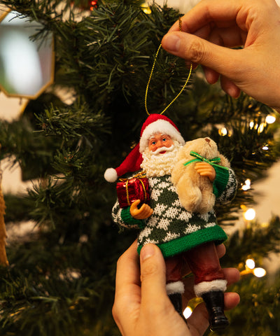 サンタオーナメント テディベア