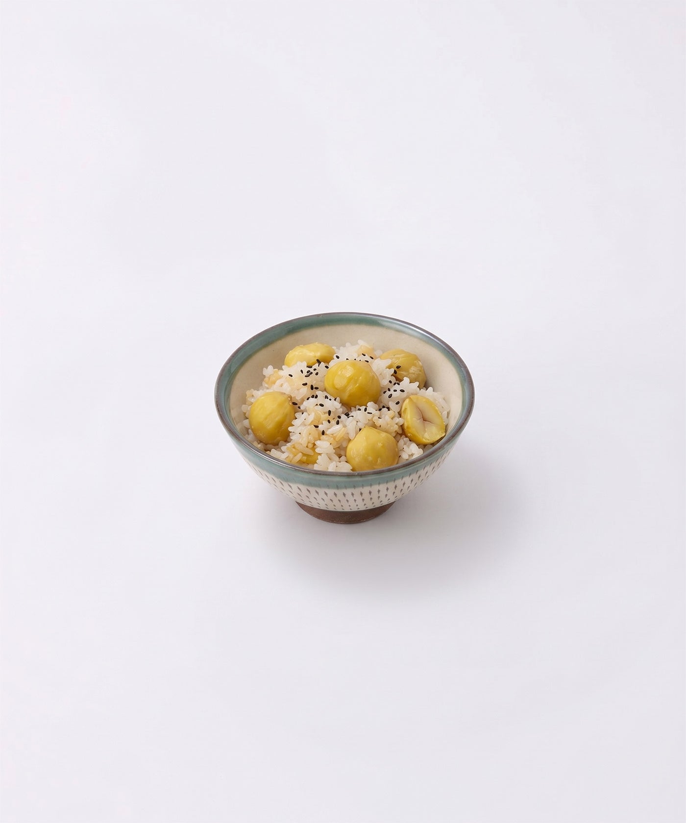 小石原焼 飯碗 トビ 青緑｜伝統技法「飛び鉋」と青緑の差し色が美しい