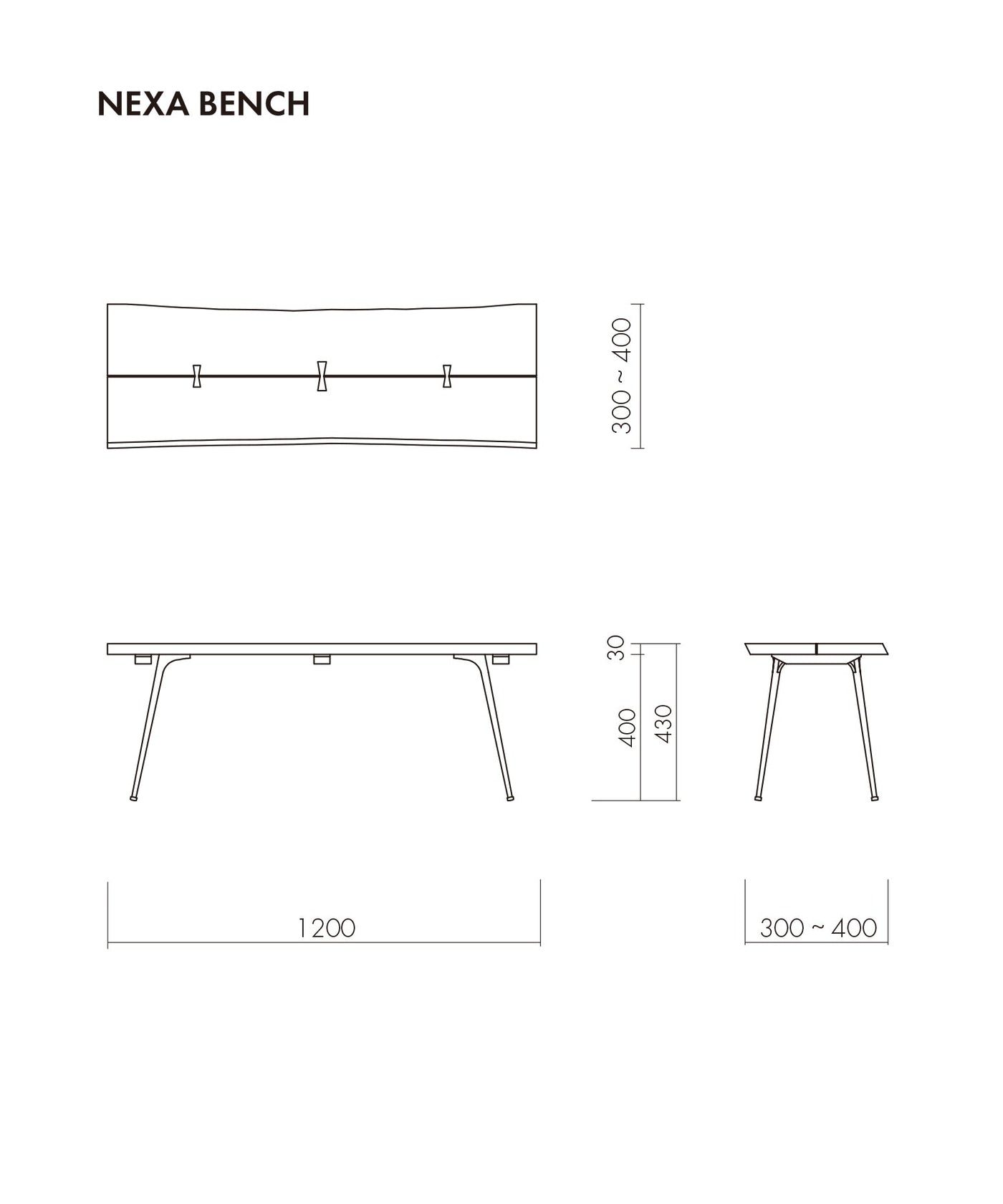 NEXA BENCH  SEAREDOAK