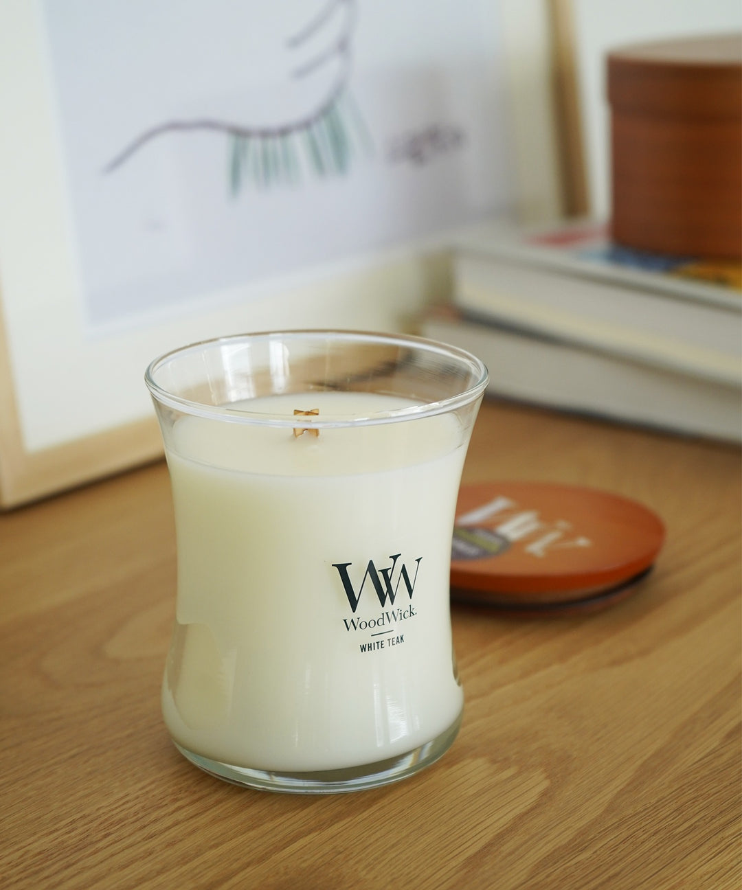 白ジャム　4本 カメヤマキャンドルハウス / WoodWick ジャーM - 音と香りで癒される