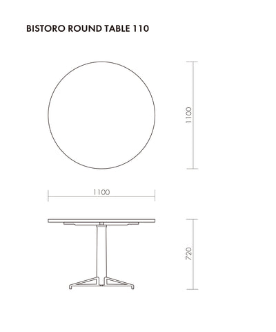【SQUARE ROOTS（スクエアルーツ）】 BISTRO ROUND TABLE 1100 SEARED OAK