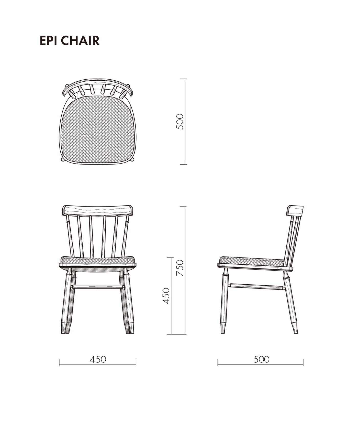 【ecruxe（エクリュクス）】 EPI CHAIR OAK