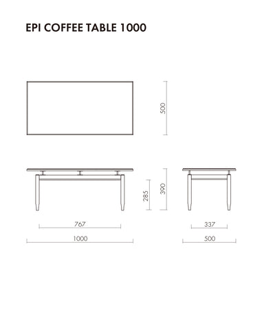 EPI COFFEE TABLE  WALNUT