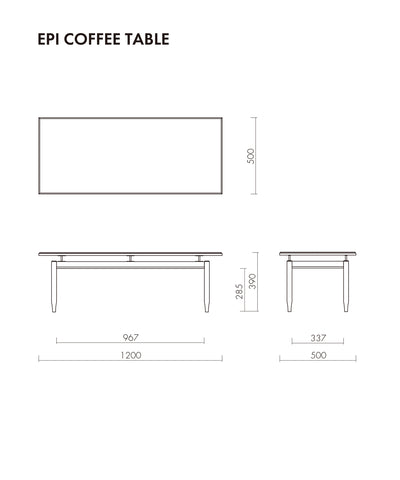 【ecruxe（エクリュクス）】 EPI COFFEE TABLE  WALNUT