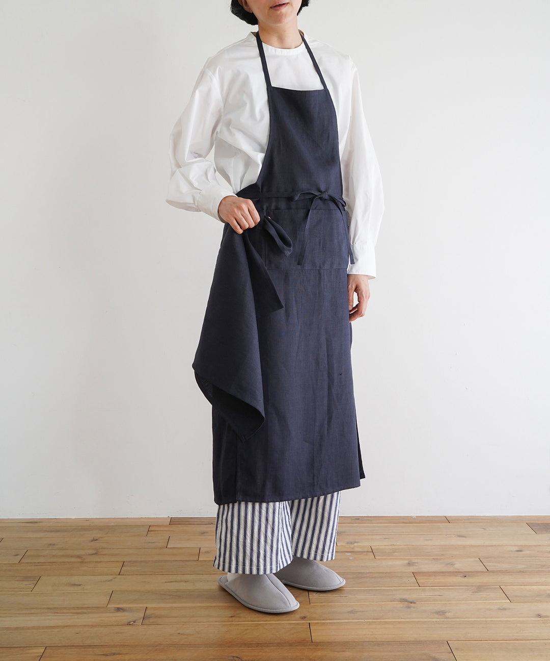 Homeland（ホームランド） ヘンプ エプロン ワイド｜サスティブルな