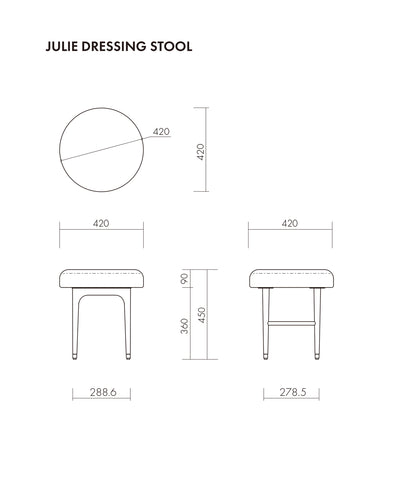 JULIE DRESSING STOOL