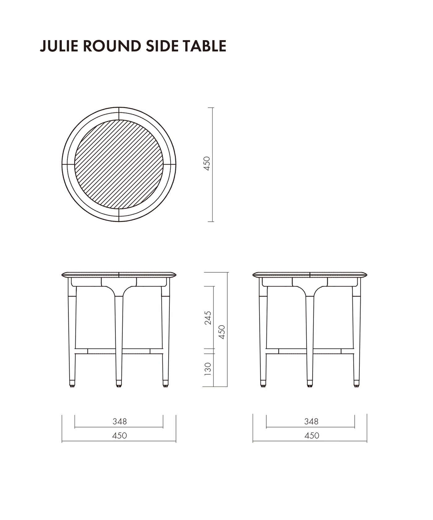 JULIE ROUND SIDE TABLE