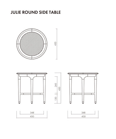 JULIE ROUND SIDE TABLE