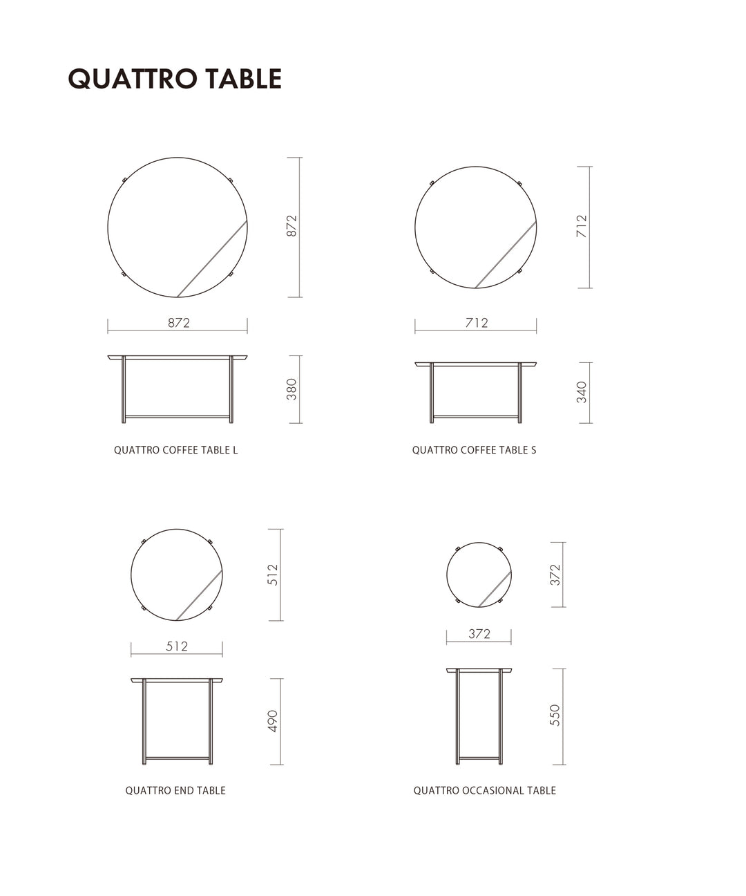 SQUARE ROOTS（スクエアルーツ）QUATTRO SIDE TABLE｜真鍮がアクセント