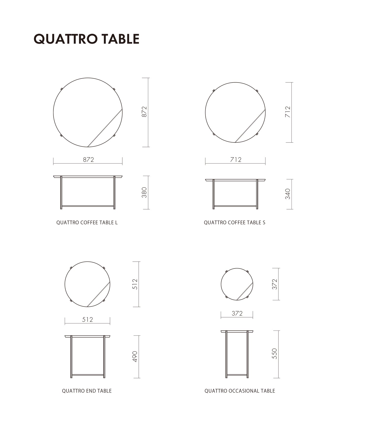 QUATTRO COFFEE TABLE RAW OAK