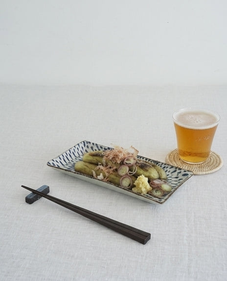 おふけとちりうず 角皿 大