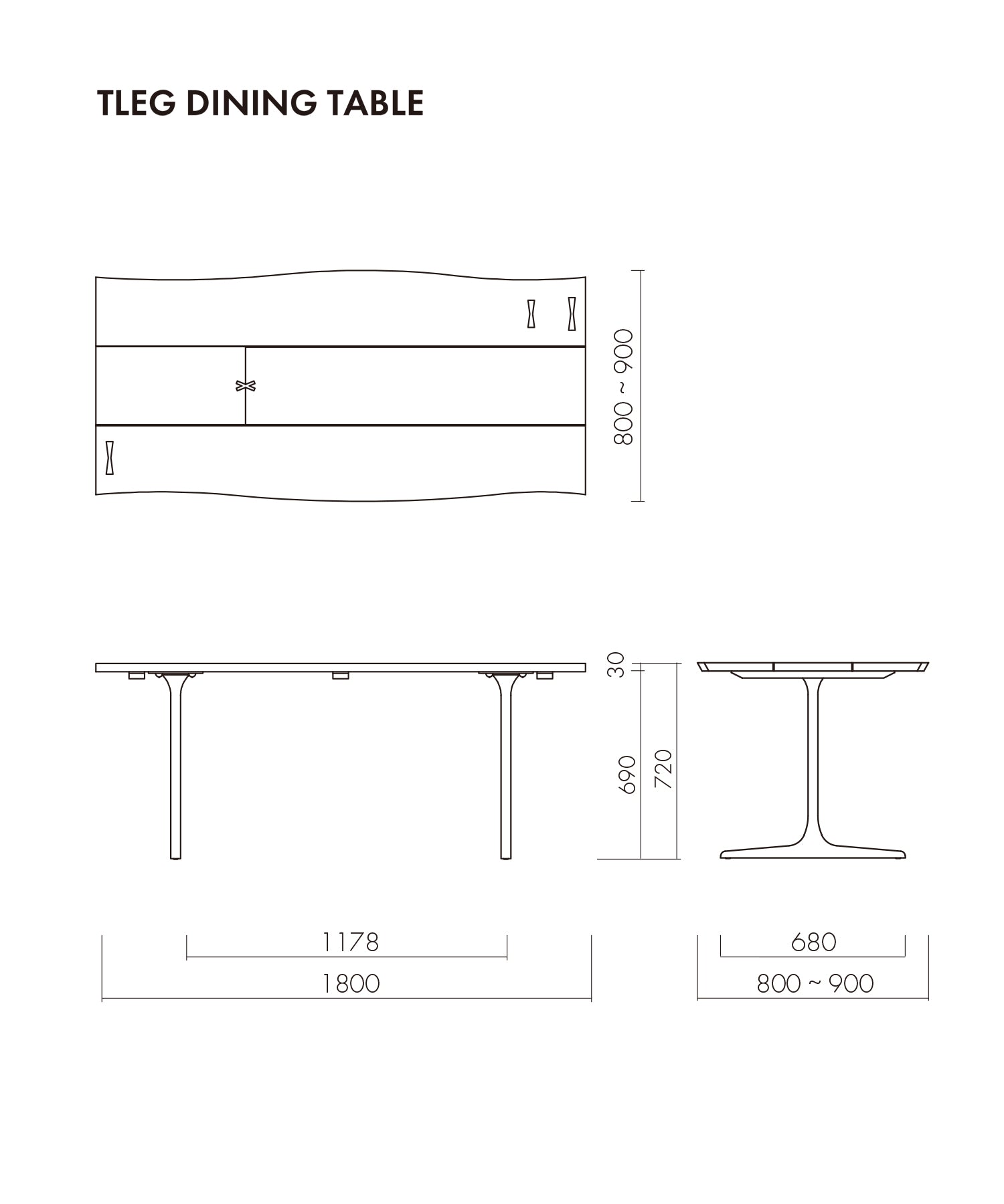 TLEG DINING TABLE
