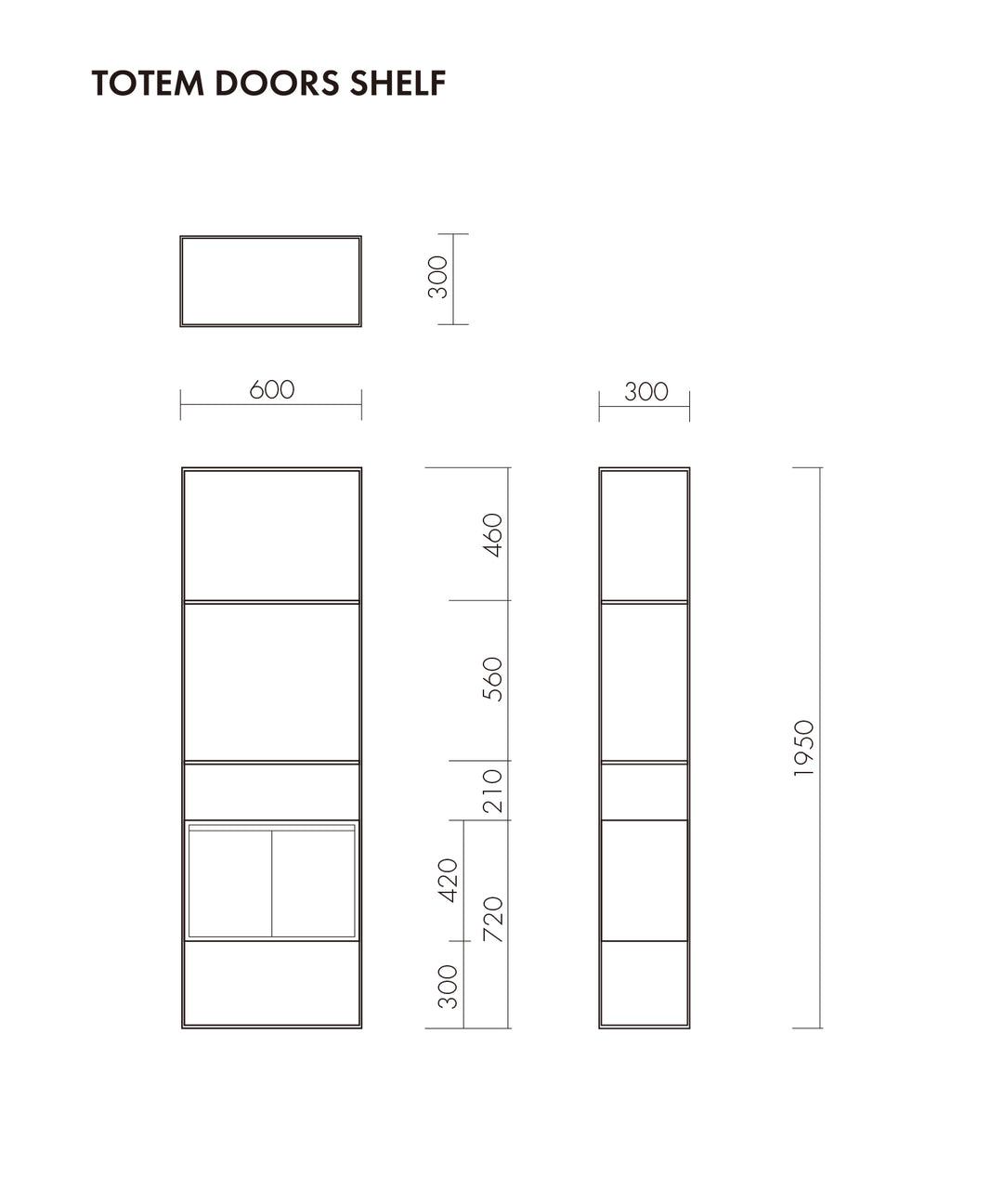 dareels（ダリールズ）TOTEM DRAWER SHELF｜チーク古材と
