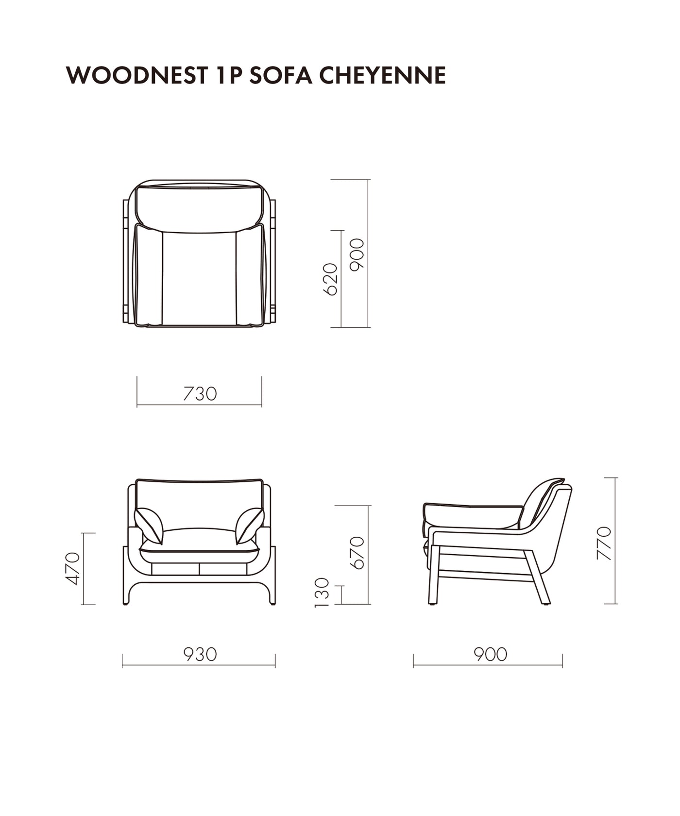 【受注生産品】 WOODNEST 1P SOFA