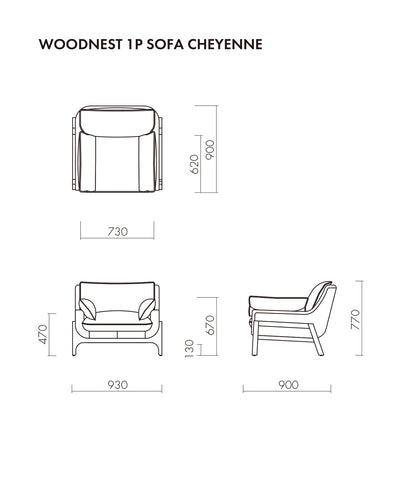 【受注生産品】 WOODNEST 1P SOFA