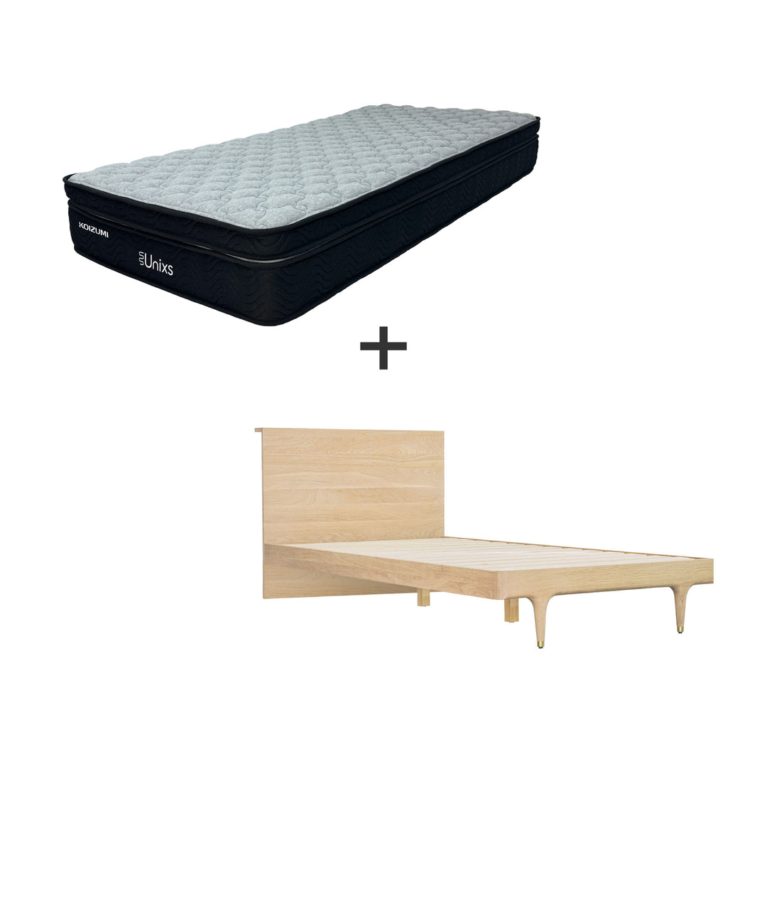 JULIE ベッドフレーム ホワイトオーク - 北欧ヴィンテージデザインの