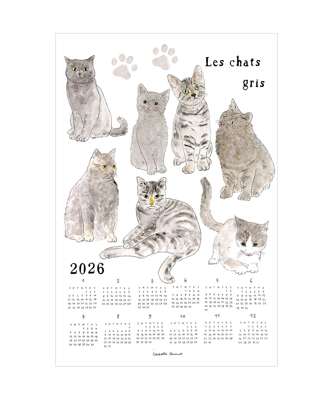 2026リネンファブリックカレンダー 猫 / 犬 – TIMELESS COMFORT