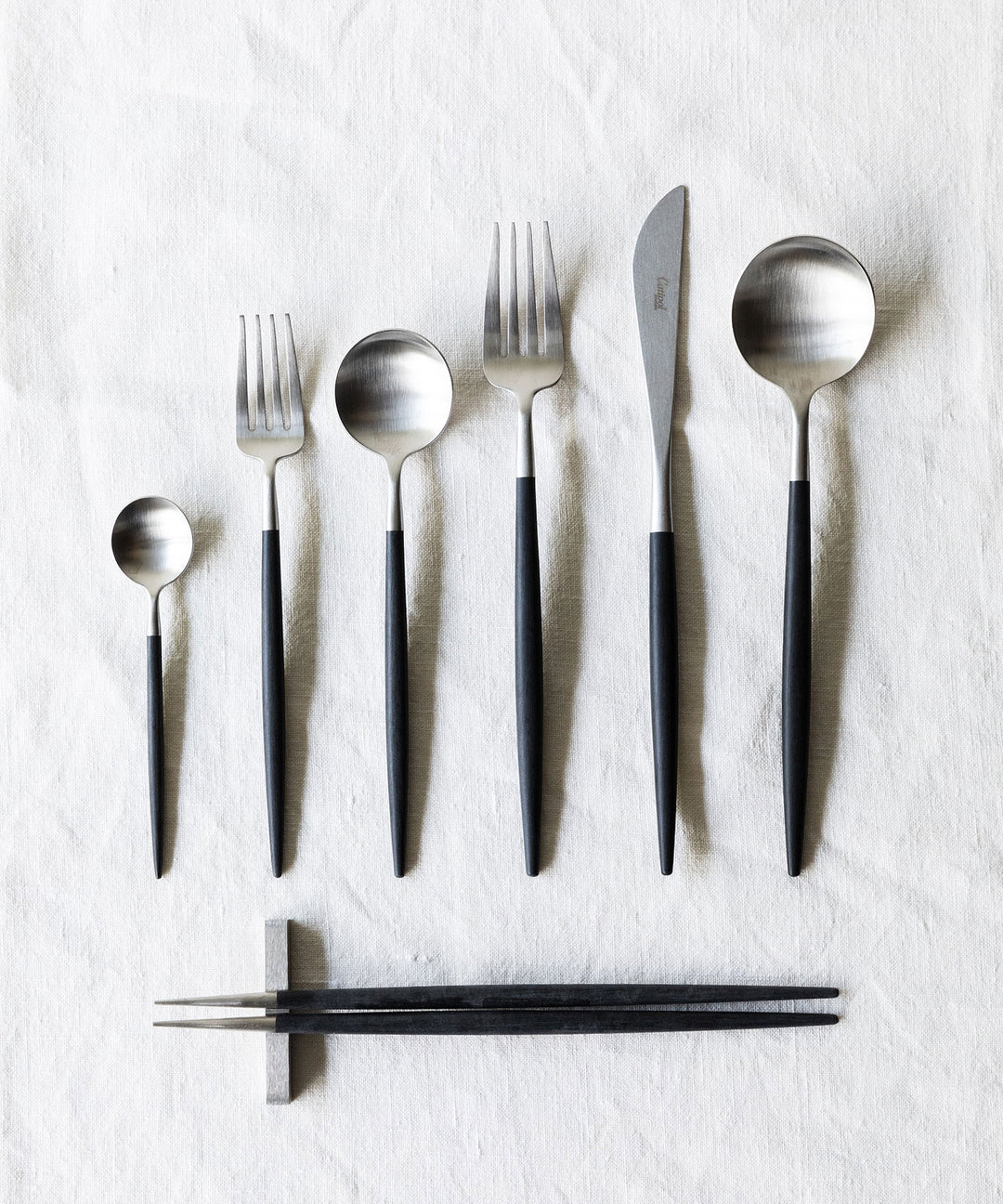 新品Cutipol クチポール GOA 箸&箸置きセット ブラック シルバー lifestyleweb_1720-go-29-f