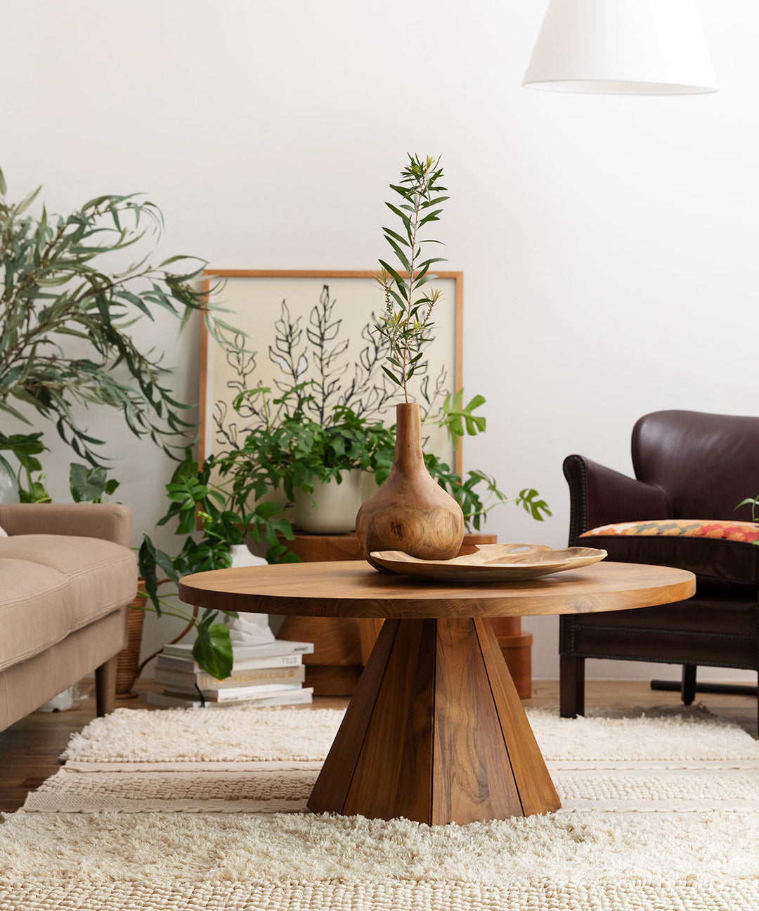 dareels（ダリールズ）】 JATI WL ROUND COFFEE TABLE 900｜チーク古材