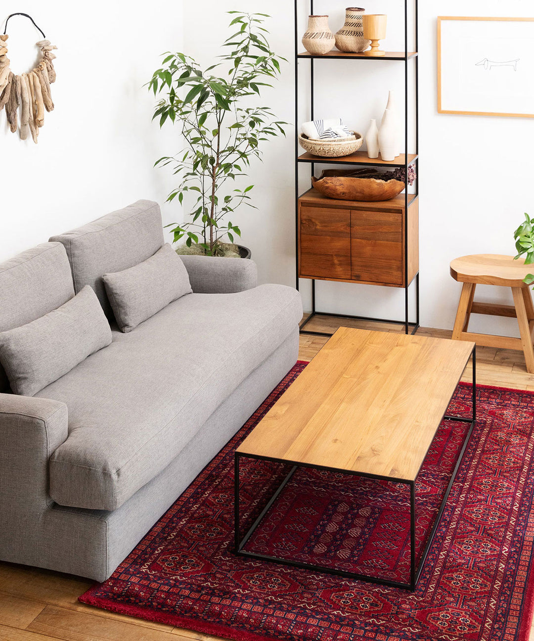 【レチェオ 】dareels ONE TWO COFFEE TABLE dareels（ダリールズ）ONE TWO COFFEE TABLE｜細いアイアンの脚
