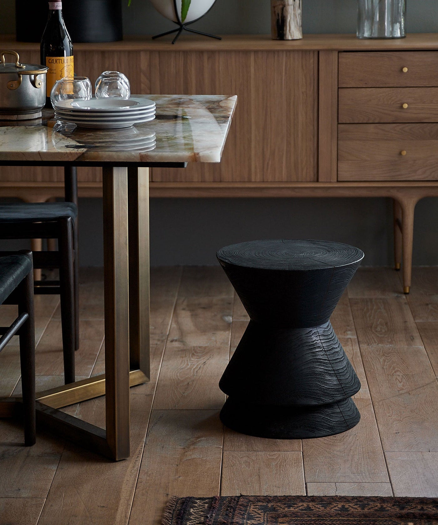 【dareels（ダリールズ）／20％OFF！】DIAVOLO STOOL BLACK