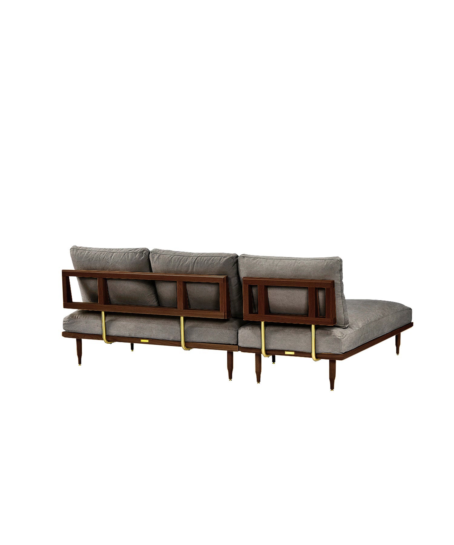 【予約・1月上旬入荷予定】EPI 2P SOFA & COUCH SOFA SET WALNUT