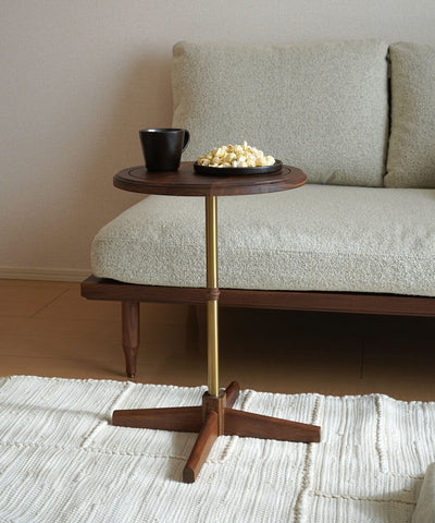 LIEN ROUND SIDE TABLE WALNUT