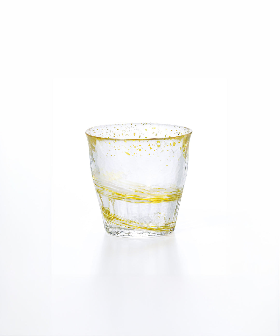 津軽びいどろ 氷華 金彩ロックグラス｜木箱入り ウイスキーグラス 焼酎