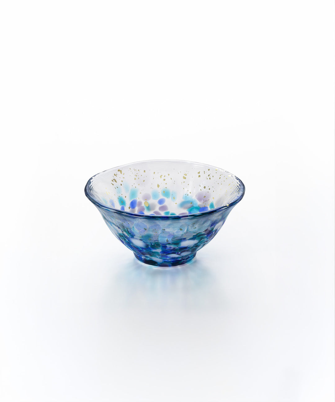 津軽びいどろ 爽華 金彩 盃｜木箱入り おちょこ 平盃 日本酒 酒器