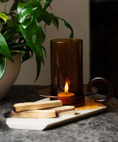 【ferm LIVING（ファームリビング）】Luce Candle Holder Amber