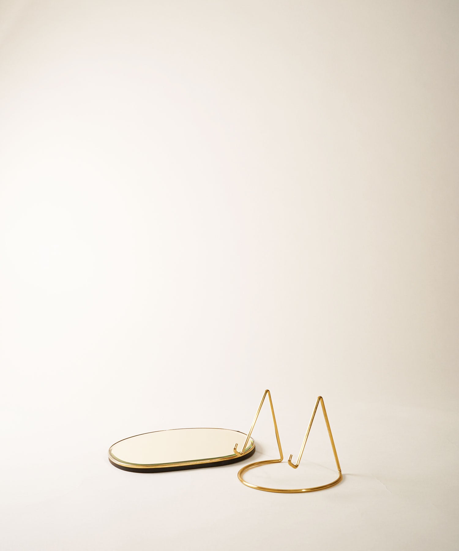 Pond Table Mirror Brass