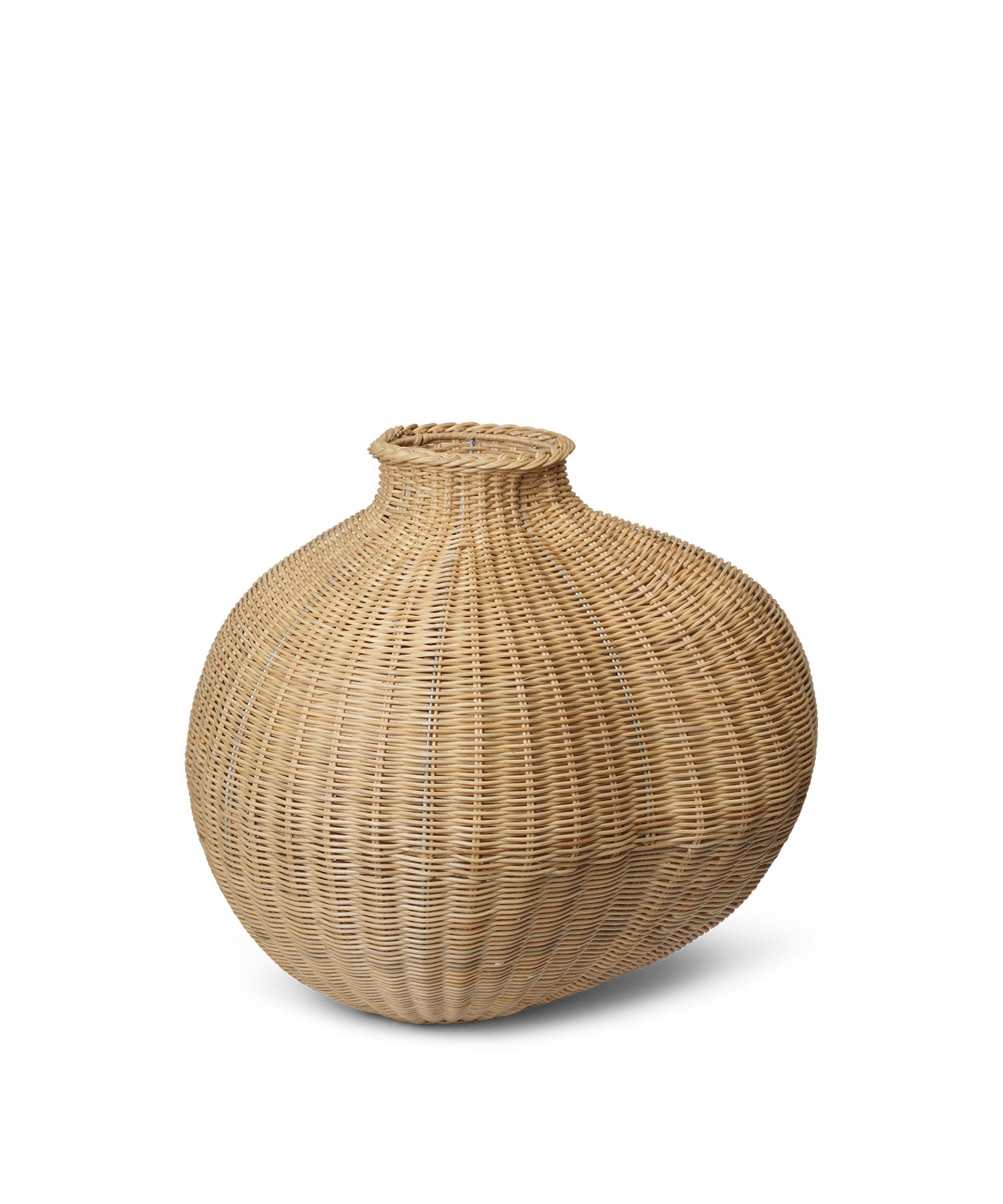 ferm LIVING / Bola Braided Floor Vase - 自然美を纏う手編みの