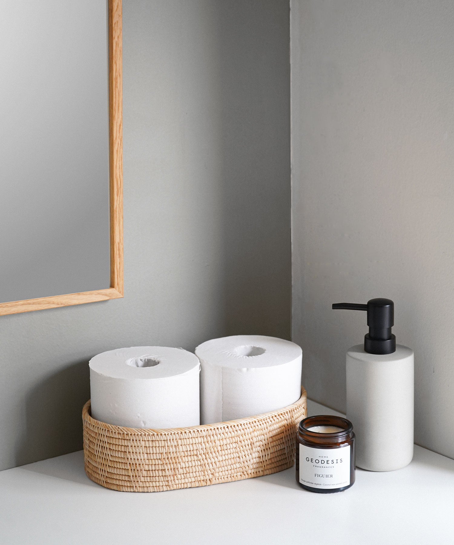 オーバルバスケット 模様付