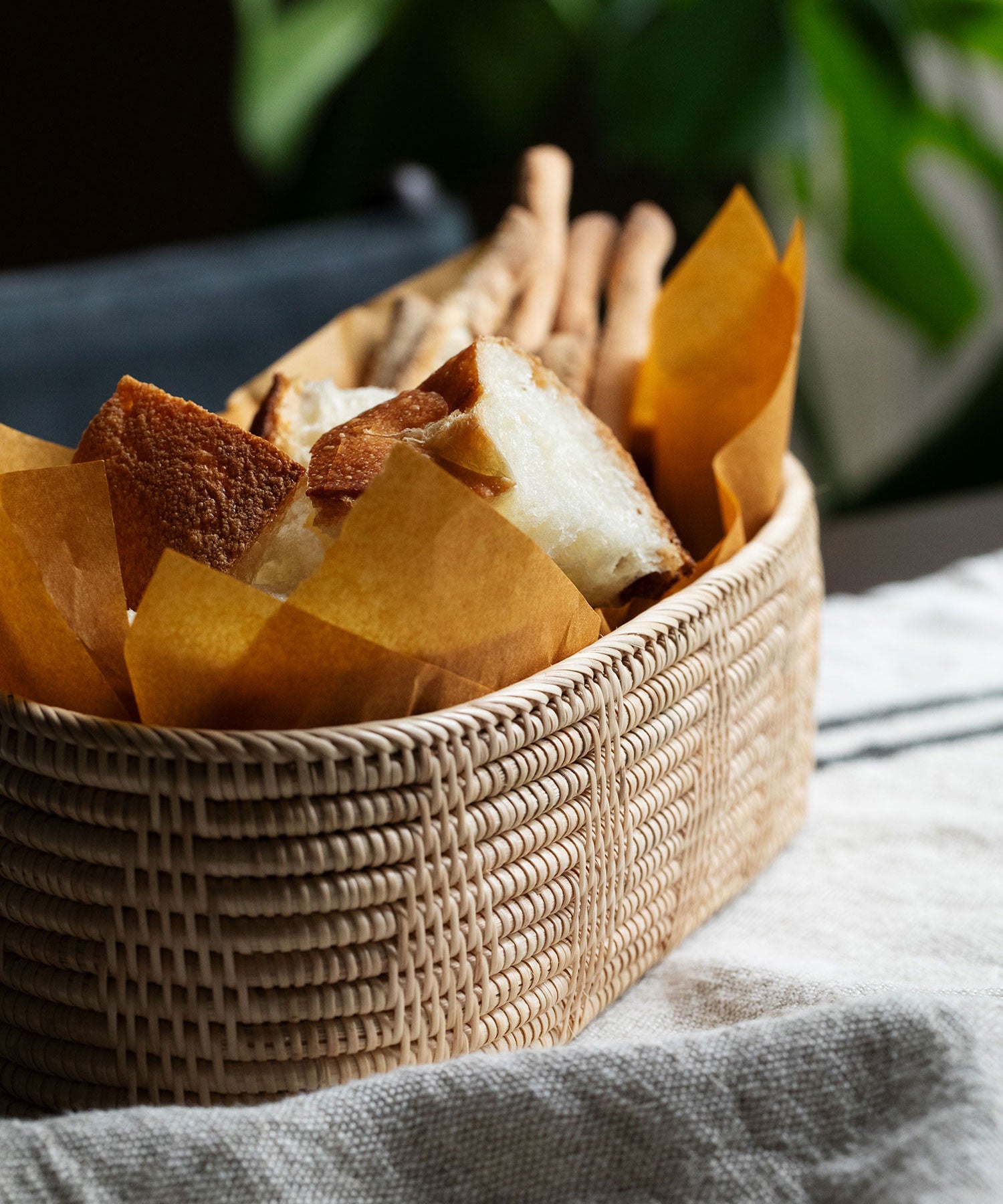 ブレッドバスケット 模様付