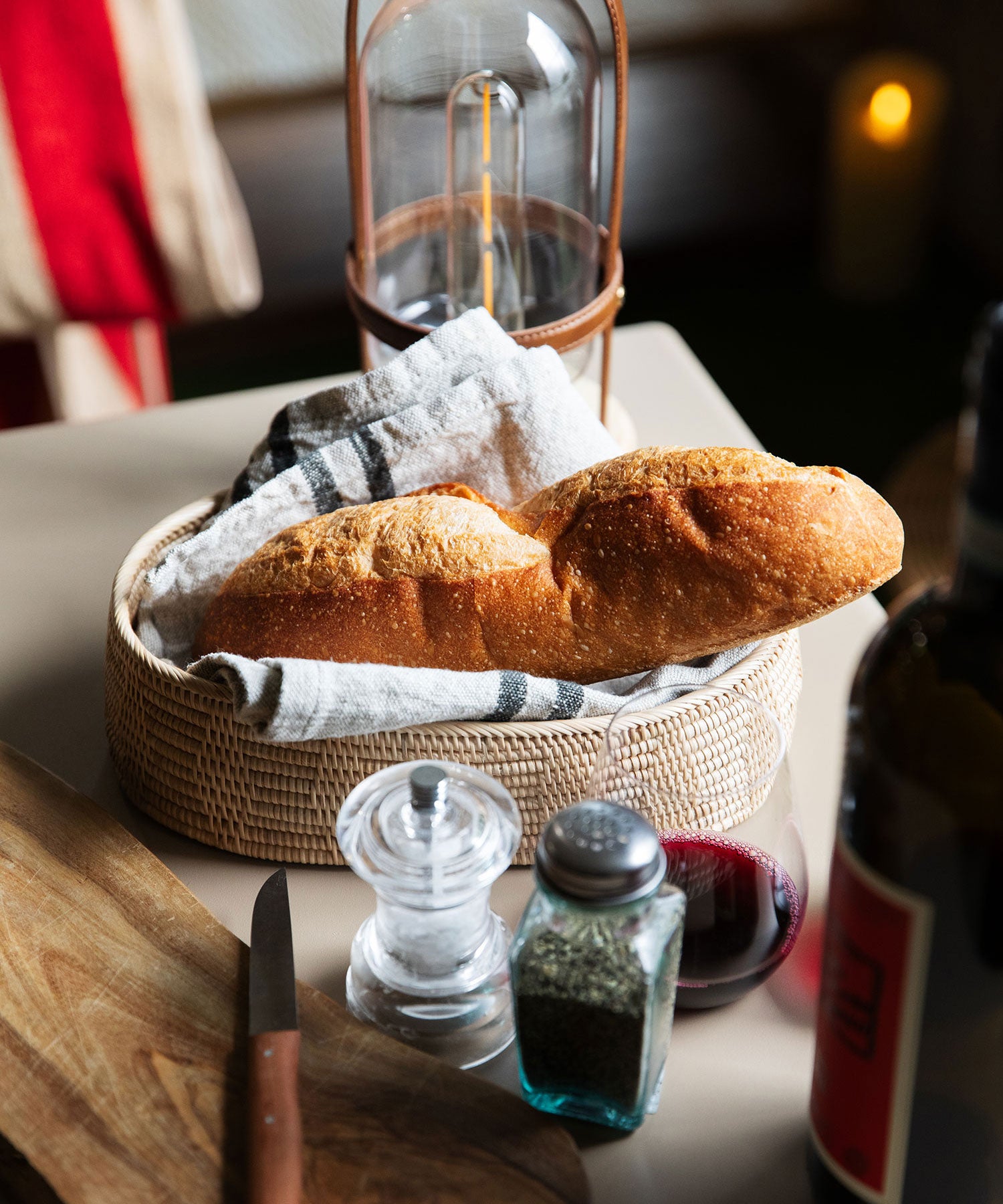 オーバルバスケット 模様付